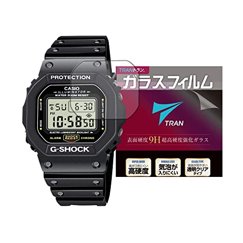 TRAN CASIO 腕時計 G-SHOCK ジーショック 対応 液晶保護フィルム 高硬度アクリルコート 気泡が入りにくい 透明クリアタイプ for CASIO G-SHOCK