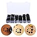 Zerodeko 200pcs Black Rubber Grommets for Holes 7.14-25.4mm Single-Sided Cable Wire Protectors Waterproof Cord Plugs Assortment Kit for Industrial Wiring and Electrical Applications