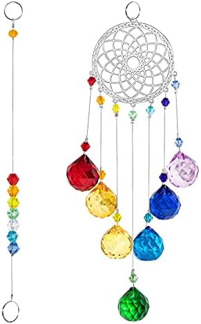JelyArt Suncatcher Crystal Hanging Pendant Rainbow Prism Maker, Colorful Glass Ball Chakra Bird Sun Catcher Window Chandelier Home Decor (Blue Hummingbird)