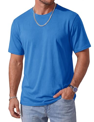 Image of MAGCOMSEN Mens T-Shirts Short Sleeve UPF 50+ Lightweight Moisture Wicking Basic Crewneck Casual Summer Cooling T Shirt