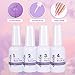 Drizzle Beauty Dip Powder Liquid Set - Dip Powder Activator Base Coat Top Coat and Dipping Powder Brush Saver, 4PCS 0.5oz for Dip Powder Nail Kit, Dip Powder Liquid for Starter, Nail Manicure Kit.