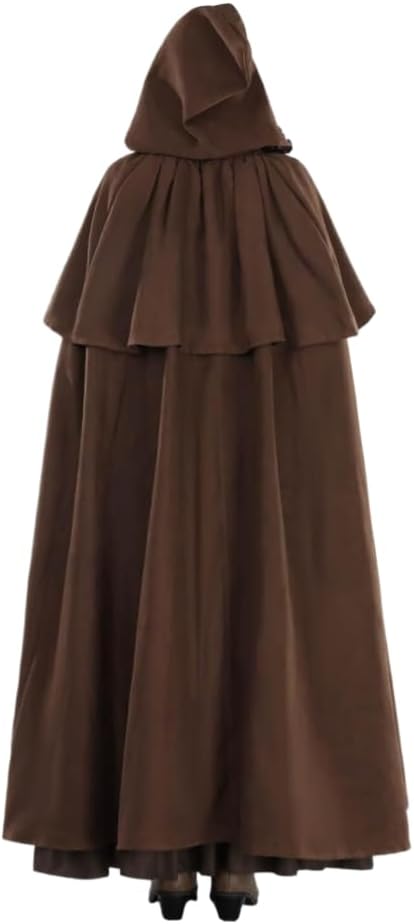 Animatrix Women's Vintage Medieval Cape Costume, Renaissance Hooded Cloak, Victorian Cape for Halloween Cosplay - Image 4