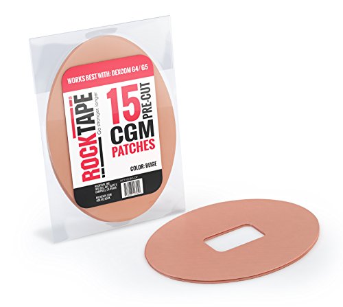 RockTape Unisex's, Zelfklevende patch voor Dexcom CGM, Beige, One Size