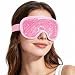 Reusable Eye Mask with Gel Beads for Hot Cold Therapy, Flexible and Non Toxic Cold Face Eye Mask for Swollen Eyes, Dry Eyes and Headache Relief - Pink