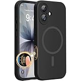 Miracase Magnetic for iPhone 17 Case, Compatible with MagSafe, Integrated Silicone Camera Control Cover, 3.0mm Thicken Shockproof Drop Protection Phone Case for 17,Black