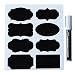 PREMIUM Chalkboard Labels, Pack of 40 Re-usable Label Stickers with 8 Unique Designs + Marker -Works on Bottles, Jars, Containers & More! - Just Write, Peel & Stick!, Organize Your Items, Great Gift Idea!