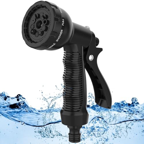 Garden Hose Pipe Spray Gun, 10 Patterns High-Pressure Hose Spray Gun, Garden Hose Nozzle for Watering Plants and Lawns, Car Wash Cleaning, and Bathing Pets