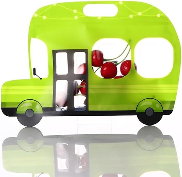 Gift Bags 20Pcs Car Shape Candy Gift Bag Biscuit Plastic Seal Bag Snack Baking Packaging Birthday Christmas Party Favor (Color : Yellow, Size : 20PCS_26X18CM)