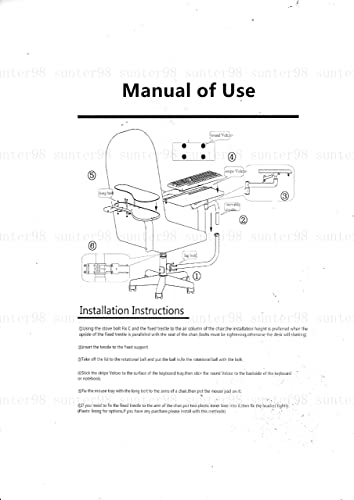 Sunter98 Ok010 Ergonomic Laptop/Keyboard/Mouse Stand-Mount For Workstation/Video Gaming/Etc (Can Be Installed To Your Chair Column Or Any Round Bar With Max 1.96 Inch Diagonal Thickness, #TOP4