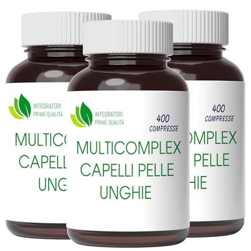 Selenio Metionina con Biotina e Zinco 1200 Compresse 1 al Giorno - Multicomplex Capelli Pelle Unghie - Più Belli Forti e Folti - Antiossidante