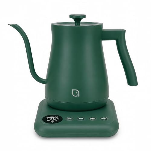 WILLOW ECO SERIES Gooseneck Electric Kettle with 5 Temperature Presets and Keep Warm Feature 0.8L Pour Over Kettle for Coffee & Tea 1200W Quick Heating with 100% Stainless Steel Interior Water Heater