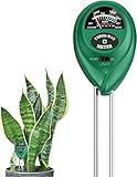 HSLGOVE Soil Moisture Meter, Plant Water Meter, 3-in-1 Sunlight Tester/Soil PH Meter/Moisture Meter for House