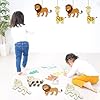 30pcs Unfinished Lion Wood Cutouts Lion Wood DIY Crafts Cutouts Blank Wooden Lion Shaped Hanging Ornaments #5