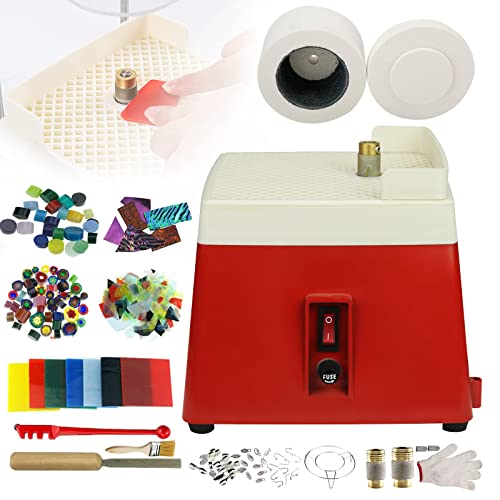 Kit de molinillo de vidrieras y horno de microondas, herramienta de arte esencial para Mini S, arte de diamantes, grabado casero y fabricación de lámparas, suministros de manualidades de 110 V