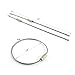 Aligle 24pcs Stainless Steel Wire Keychain Cable Key Ring for Outdoor Hiking?Silver 6.1 inch