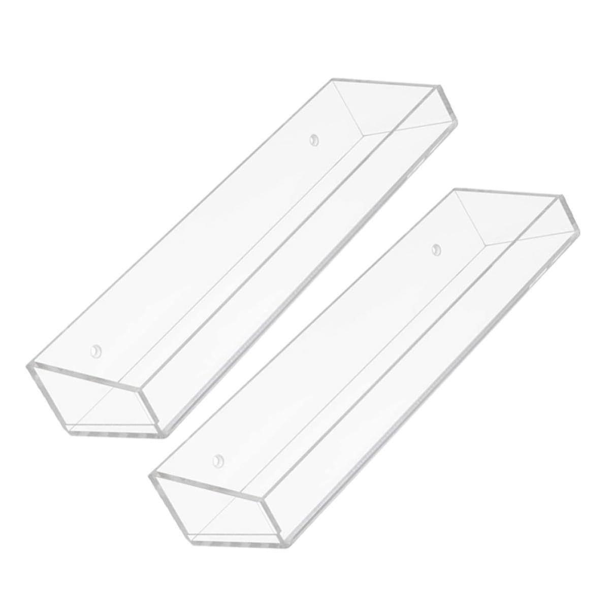 VICASKY Acrílico Estante Flotante de Pared para Baño y Cocina | Organización Versátil para Artículos de Tocador y Condimentos, Diseño Transparente, Ahorro de Espacio, Montaje Mural