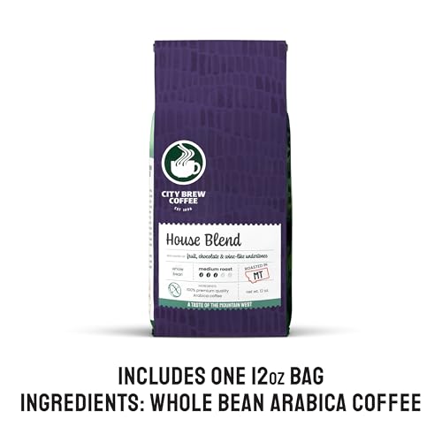 City Brew House Blend - Café en grano tostado medio 12 oz miniatura 2
