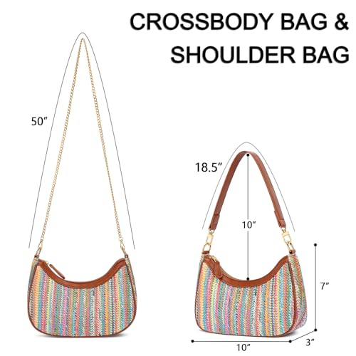 Image of KKXIU Shoulder Bag for Women Cute Hobo Purses and Handbags Retro Clutch Underarm Purse | Cute