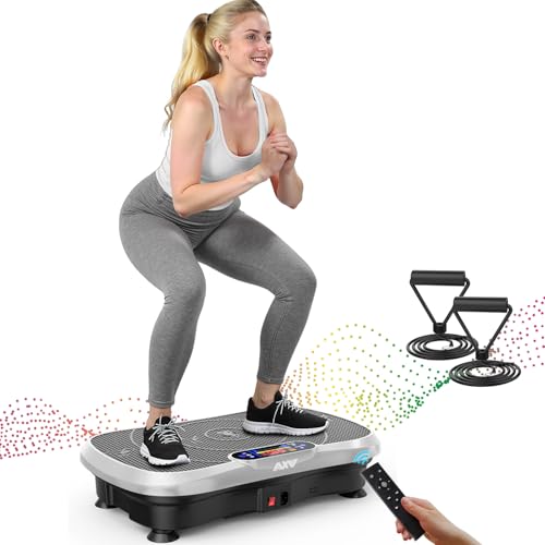 Image of AXV Vibration Plate Fitness Platform Exercise Machine Vibrating Shaking Full Body Shaker Workout Vibrate Stand Shake Board Sport for Weight Loss Fat Burner for Gym Home Office