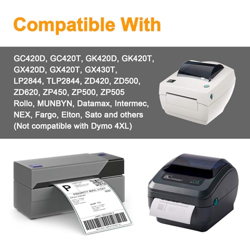 (31200 Labels/24 Rolls) Labelebal 2" x 1" Direct Thermal Label (3-Proof 1" Core) Multipurpose Shipping Address Barcodes Labels Compatible for Zebra & Rollo Desktop Label Printer (1300 Labels/Roll) by Labelebal - Image 4