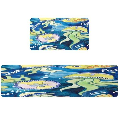 Alfombrillas de cocina para pasillo y cuarto de lavado VAPOKF 2