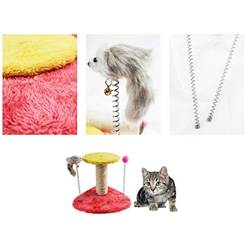 Brinquedo de torre de gato Balacoo com corda de sisal natural, arranhador de gatinho interativo com