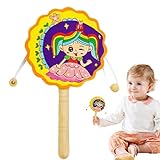 Cadeau Idéal: Grâce à son design unique, ce tambourin encourage l'enfant à développer son sens du rythme tout en enrichissant le jeu d'une expérience sensorielle plaisante. Il offre ainsi une manière agréable de capter l'attention et d'éveiller la curiosité par le son et l'interaction.