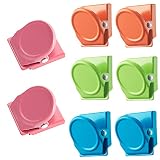 【Material】: Clip de metal magnético está hecho de acero y resorte, que es resistente y duradero y no es fácil de dañar, el imán fuerte en la parte posterior se puede aplicar directamente a cualquier superficie de hierro, como: refrigeradores, acondicionadores de aire, lavado máquinas, pizarras magnéticas negras-blancas, archivadores de oficina, etc.