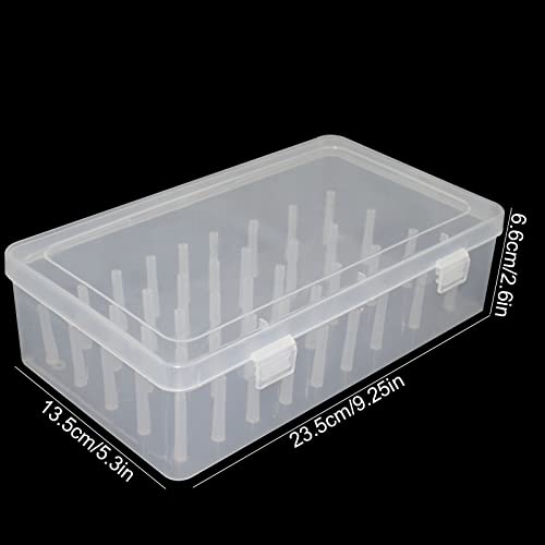 42 Spools Thread Holder Organizer Clear Sewing Storage Box Embroidery Thread Organizer for 42 Spools Home Embroidery Quilting and Sewing Threads - Thumbnail 4