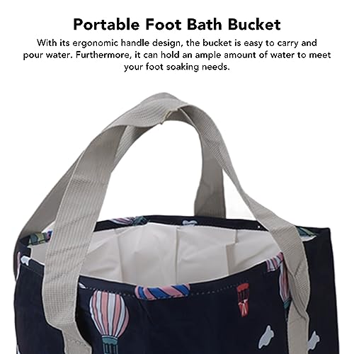 Spa de pies plegable portátil con asa color azul navy miniatura 2