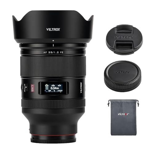 Viltrox AF 35mm F1.2 LAB FE �t���t���[�������Y Sony e�}�E���g�p ����a�f���A���t���[�e�B���O�t�H�[�J�X 35mm f/1.2 FE HyperVCM���[�^�[�B