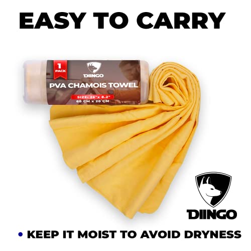 Diingo Premium Pva Chamois Towel Super Absorbent For Car Quick Dry And Multipurpose Cleaner (Large - 26" X 17")… #TOP5
