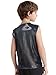Linjinx Kids Boys Girls Metallic Waistcoat Button Down Vest Jacket Hip Hop Jazz Dance Performance Waistcoat Gilets Tops Black 18-24 Months