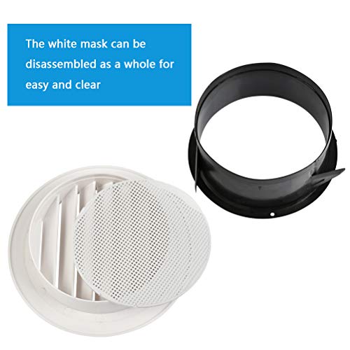 Foccts Air Vents Louver 6 Inch, Round Soffit Vent Abs Louver Grille Cover White Soffit Vent With Built-In Fly Screen Mesh For Kitchen, Bathroom, Office Ventilation #TOP3