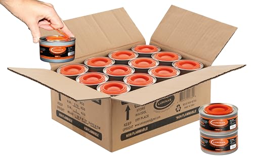 Luminar resealable-wick chafing fuel cans (24 pack) 2 hour