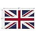 FLAGBURG United Kingdom Flag 5x8 FT,1ply Printed Union Jack Flag with Vivid Color and Fade Proof, Canvas Header and Double Stitched, UK Polyester Flags with Brass Grommet