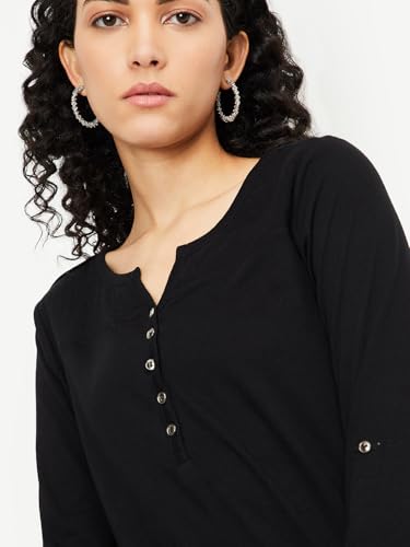 Image of Max Women's Cotton Solid Regular Fit T-Shirt