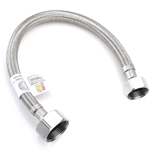 Image of Home Range 1x 300mm 3/4" x 1/2" BSP Stainless Braided Hose | WRAS Approved