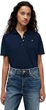 Tommy Hilfiger Polo Manches Courtes Femme 1985 Pique Regular Fit, Bleu (Dark Night Navy), XXL