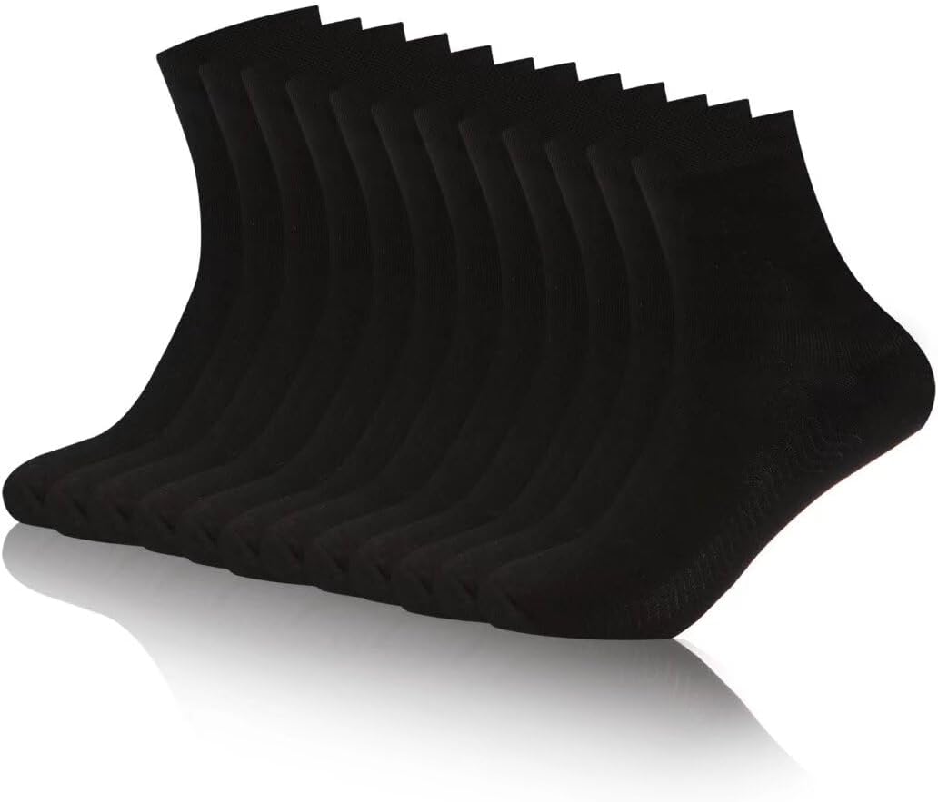 Bamboo Low Quarter Thin Ankle Sock for Men and Women Natural Breathable Comfortable Socks 6 Pairs