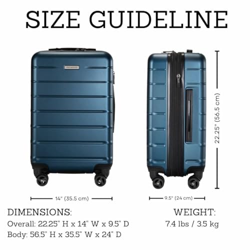Image of Ricardo Beverly Hills Cambria Hardside Luggage | Stylish Suitcase with Wheels for Effortless Travel, Expandable and Secure TSA-Locked Packing, 20-inch Carry-On, 22x14x9 (Blue Pearl, Carry-On 20-Inch)