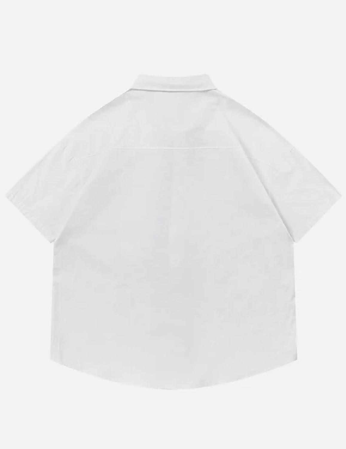 Aelfric Eden Button Down Shirts Oversized Unisex Plaid Tie Short Sleeve Shirt Casual Streetwear Summer Tops - Image 6