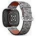CJBROES Replacement Leather Watch Band, Compatible with Fitbit Versa 3 and Fitbit Sense of Wristband Bracelet Accessory - Fashion