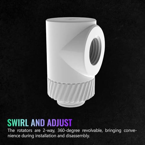 Image of Thermaltake Pacific SF 90 Degree Adapter White /DIY LCS /Fittings CL-W396-CU00WT-A