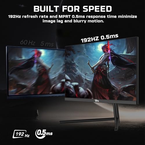 Monitor da gioco Fast IPS Display 27’’ - Risoluzione 1920 x 1080 FHD, frequenza aggiornamento 192 Hz, rapporto d’aspetto 16:9, tempo di risposta 0,5ms - Nero (TM27FHD192IPS) - Monitor - Immagine 1
