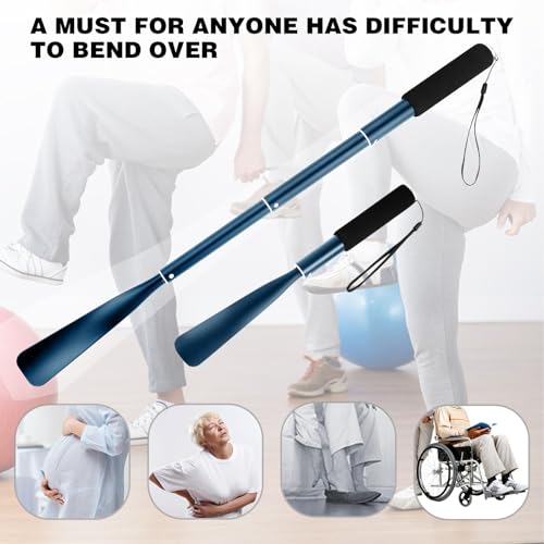 Calzador de mango largo de aluminio azul premium con diseño retráctil ergonómico JJDPARTS 2