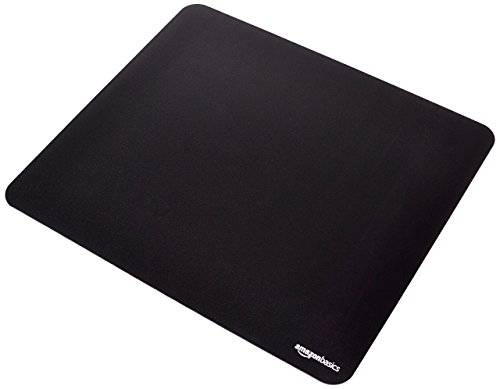 Amazon Basics Large Square Computer Mouse Pad, Cloth and Rubberized Base, 17.7L x 15.7W inches, Black by Amazon Basics - Used condition - US$7.63