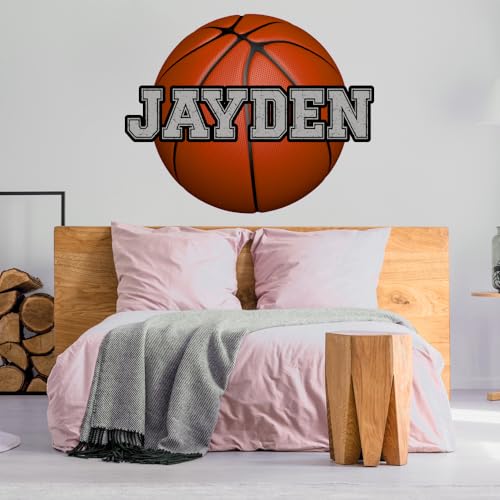 Vinilo decorativo personalizado con balón de básquet miniatura 4