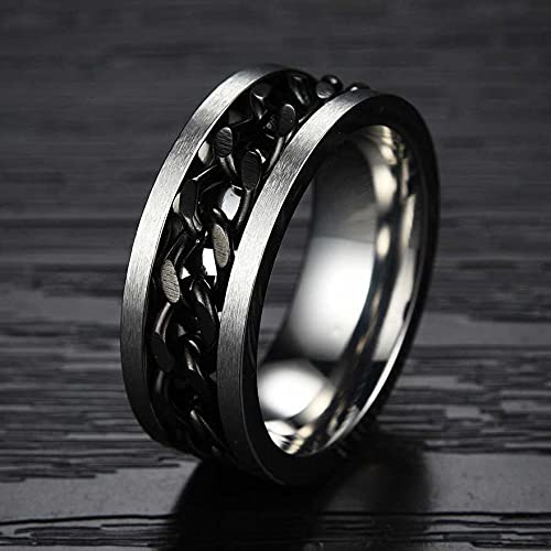 Image of MEENAZ Stainless Steel Stylish adjustable proposal Couple band thumb Silver Platinum Blue combo chain Finger Ring for Men Mens couples gents unisex Boys Boyfriend MEN RINGS-AM053