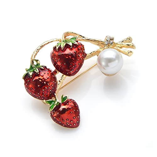 Broches en émail rouge parfaites pour une robe de fête